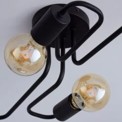 Kacy Black 4 Light Semi Flush Ceiling Light -Dunelm 1000157752 alt03