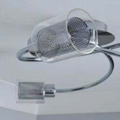 Grace 3 Light Chrome Semi Flush Ceiling Light 11 Grace 3 Light Chrome Semi Flush Ceiling Light -Dunelm 1000157758 alt02