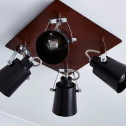 Johan 4 Light Black Semi Flush Spotlight -Dunelm 1000157760 alt03