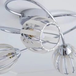 Rosa 3 Light Chrome Semi Flush Ceiling Light 11 Rosa 3 Light Chrome Semi Flush Ceiling Light -Dunelm 1000157761 alt02