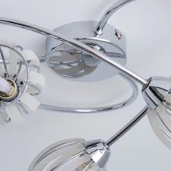 Rosa 3 Light Chrome Semi Flush Ceiling Light 12 Rosa 3 Light Chrome Semi Flush Ceiling Light -Dunelm 1000157761 alt03