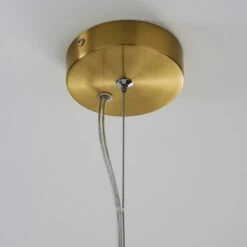 Nour 3 Light Antique Brass Semi Flush Ceiling Light -Dunelm 1000158452 alt03