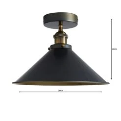Logan Grey Industrial Semi Flush Ceiling Light -Dunelm 1000158468 alt04