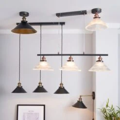 Logan Grey Industrial Semi Flush Ceiling Light -Dunelm 1000158468 alt08
