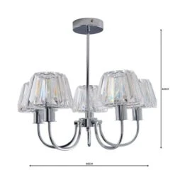 Paloma 5 Light Semi Flush Ceiling Light -Dunelm 1000158481 alt04