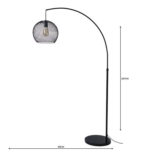 Harrison Arc Black Floor Lamp 7 Harrison Arc Black Floor Lamp - Image 5