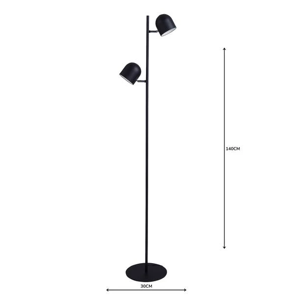 Harme 2 Light Black Touch Dimmable Floor Lamp 7 Harme 2 Light Black Touch Dimmable Floor Lamp - Image 5