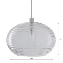 Sabrina Glass Easy Fit Pendant Shade 9 Sabrina Glass Easy Fit Pendant Shade -Dunelm 1000158731 alt04