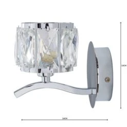 Kleio Glass Chrome Wall Light -Dunelm 1000158744 alt04