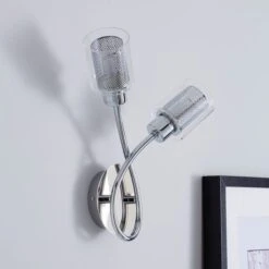 Grace 2 Light Chrome Wall Light -Dunelm 1000158745 alt01