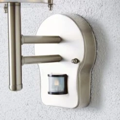 Derek PIR Sensor Glass Steel Outdoor Wall Light 11 Derek PIR Sensor Glass Steel Outdoor Wall Light -Dunelm 1000158750 alt03