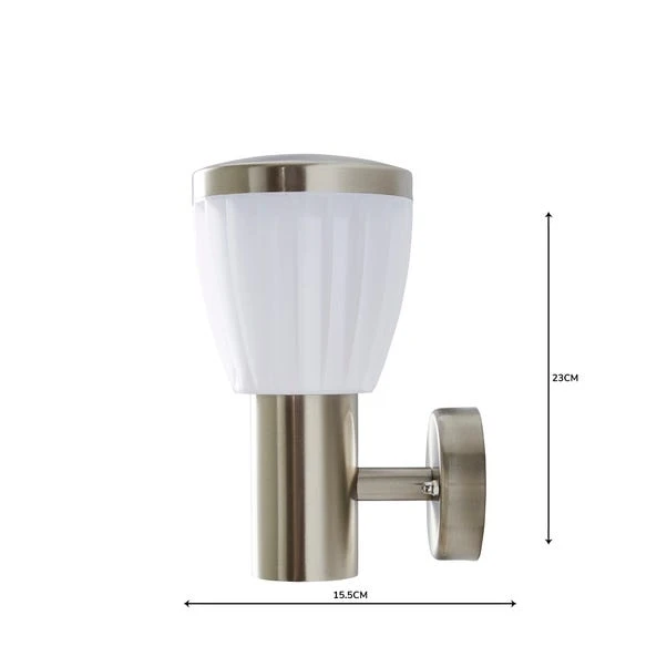 Rover LED Frosted Shade Steel Outdoor Wall Light 7 Rover LED Frosted Shade Steel Outdoor Wall Light - Image 5