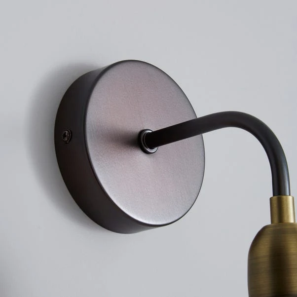 Marsden Antique Brass Industrial Wall Light 5 Marsden Antique Brass Industrial Wall Light - Image 3