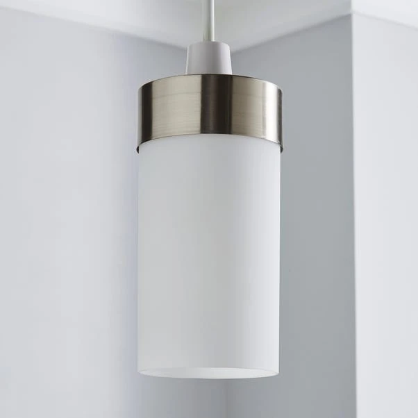 Ferris Satin Nickel Easy Fit Pendant Shade 4 Ferris Satin Nickel Easy Fit Pendant Shade - Image 2