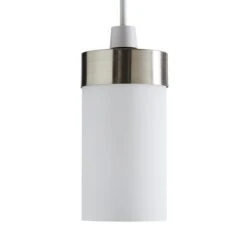 Ferris Satin Nickel Easy Fit Pendant Shade 11 Ferris Satin Nickel Easy Fit Pendant Shade -Dunelm 1000169151 alt04