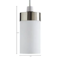 Ferris Satin Nickel Easy Fit Pendant Shade 13 Ferris Satin Nickel Easy Fit Pendant Shade -Dunelm 1000169151 alt07