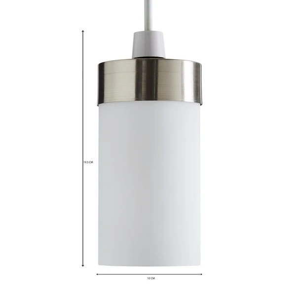 Ferris Satin Nickel Easy Fit Pendant Shade 8 Ferris Satin Nickel Easy Fit Pendant Shade - Image 6
