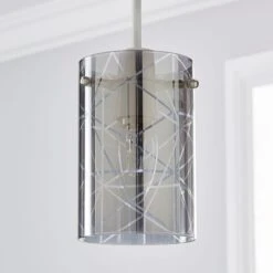 Grayson Smoked Glass Easy Fit Pendant Shade 8 Grayson Smoked Glass Easy Fit Pendant Shade -Dunelm 1000169160 alt01