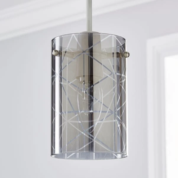 Grayson Smoked Glass Easy Fit Pendant Shade 4 Grayson Smoked Glass Easy Fit Pendant Shade - Image 2