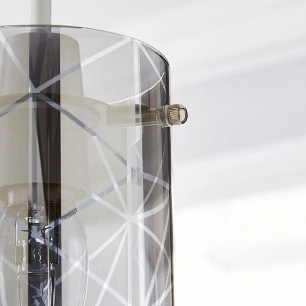 Grayson Smoked Glass Easy Fit Pendant Shade 5 Grayson Smoked Glass Easy Fit Pendant Shade - Image 3