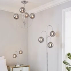 Gigi Chrome 4 Light Semi Flush Ceiling Light -Dunelm 1000180652 alt08