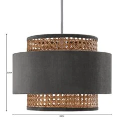 Nova Velvet And Cane Lamp Shade -Dunelm 1000181511 alt07