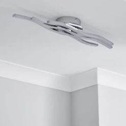 Ripple Integrated LED Bathroom Flush Ceiling Light -Dunelm 1000182543 alt01