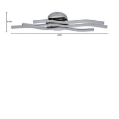 Ripple Integrated LED Bathroom Flush Ceiling Light -Dunelm 1000182543 alt07
