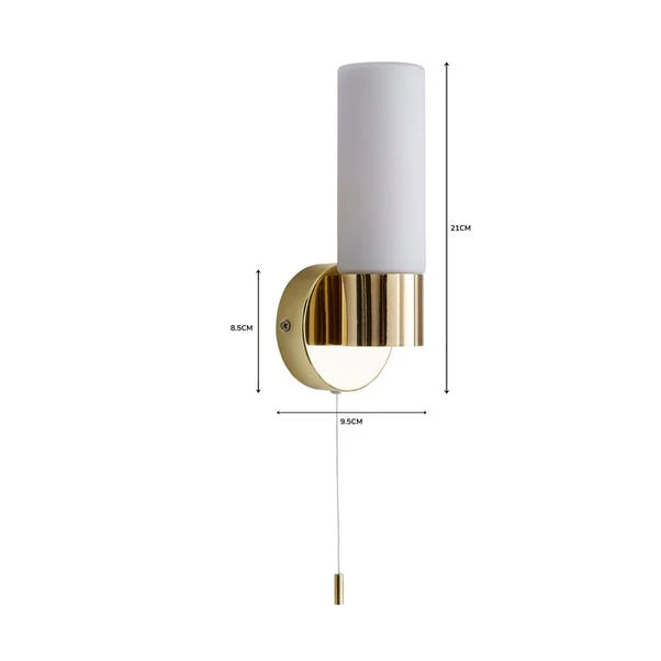 Porto Bathroom Wall Light Brass 8 Porto Bathroom Wall Light Brass - Image 6
