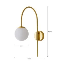 Eniola Gold Plug In Wall Light -Dunelm 1000182573 alt07