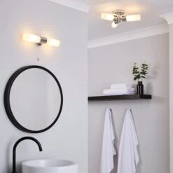 Porto Bathroom 2 Light Wall Light Chrome 16 Porto Bathroom 2 Light Wall Light Chrome -Dunelm 1000182581 alt08