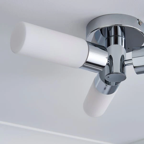 Porto 3 Light Chrome Bathroom Flush Ceiling Light 5 Porto 3 Light Chrome Bathroom Flush Ceiling Light - Image 3
