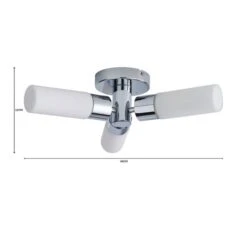 Porto 3 Light Chrome Bathroom Flush Ceiling Light 15 Porto 3 Light Chrome Bathroom Flush Ceiling Light -Dunelm 1000182586 alt07