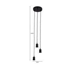 Charlie 3 Light Cluster Ceiling Light 15 Charlie 3 Light Cluster Ceiling Light -Dunelm 1000182921 alt07