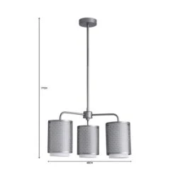 Vienna 3 Light Semi Flush Ceiling Light 16 Vienna 3 Light Semi Flush Ceiling Light -Dunelm 1000182960 alt07