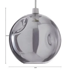 Alexis Glass Easy Fit Pendant Shade -Dunelm 1000183014 alt07