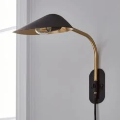 Savona Black Plug In Wall Light -Dunelm 1000183100 alt01