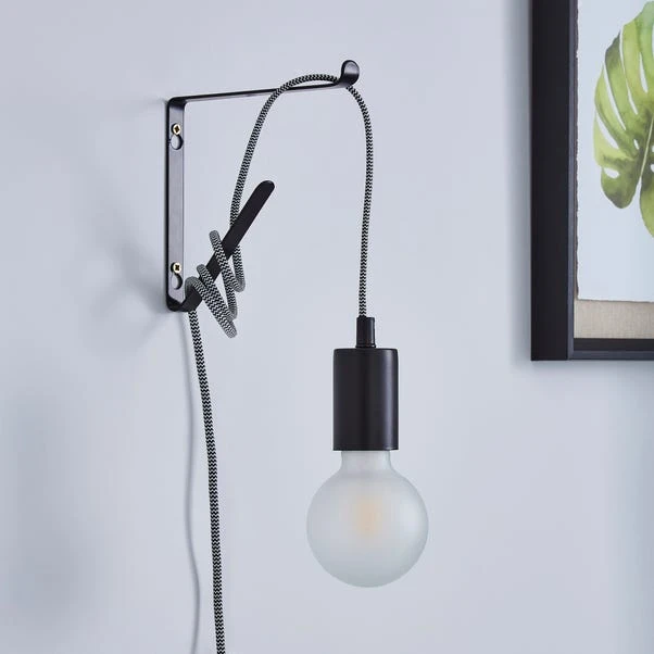 Bradford Plug In Flex Wall Light Set, Black 4 Bradford Plug In Flex Wall Light Set, Black - Image 2