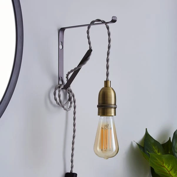 Marsden Pewter Industrial Plug In Wall Light 4 Marsden Pewter Industrial Plug In Wall Light - Image 2