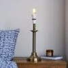 Fluted Candlestick Antique Brass Table Lamp Base 1 Fluted Candlestick Antique Brass Table Lamp Base -Dunelm 20156527