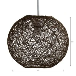 Abaca Ball Easy Fit Pendant Shade 12 Abaca Ball Easy Fit Pendant Shade -Dunelm 30199790 alt04