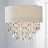 Mila Ivory Jewel Shade Easy Fit Pendant Shade 2 Mila Ivory Jewel Shade Easy Fit Pendant Shade -Dunelm 30244165