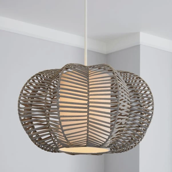 Weave Wicker Natural Easy Fit Pendant Shade 3 Weave Wicker Natural Easy Fit Pendant Shade