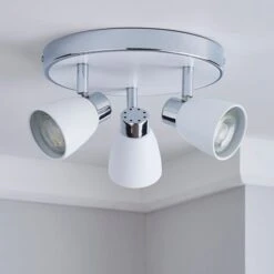 Alto 3 Light Semi Flush Spotlight 36 Alto 3 Light Semi Flush Spotlight -Dunelm 30248673 alt01