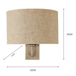Preston Ivory Linen Shaded Wall Light 16 Preston Ivory Linen Shaded Wall Light -Dunelm 30274337 alt05