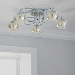 Seychelles 5 Light Flush Ceiling Light 39 Seychelles 5 Light Flush Ceiling Light -Dunelm 30275916 alt01