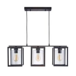 London Industrial 3 Light Diner Ceiling Light -Dunelm 30276054 alt05