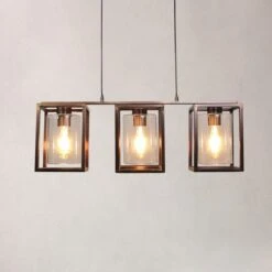 London Industrial 3 Light Diner Ceiling Light -Dunelm 30276054 alt08