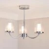 Mavia 3 Light Glass Bathroom Semi Flush Ceiling Light 2 Mavia 3 Light Glass Bathroom Semi Flush Ceiling Light -Dunelm 30575511