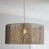 Manila Nickel Easy Fit Pendant Shade 2 Manila Nickel Easy Fit Pendant Shade -Dunelm 30579880